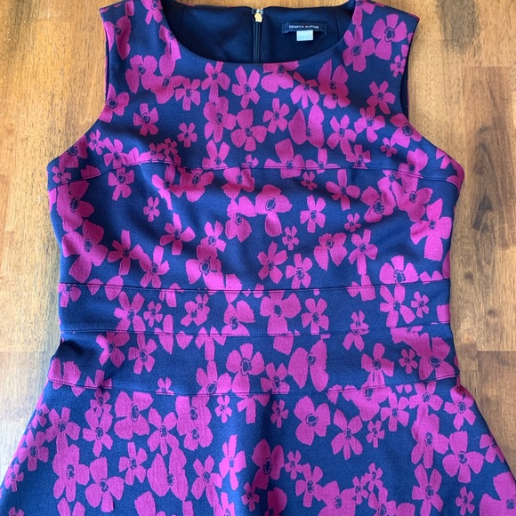 Tommy Hilfiger Dress 10 Purple Blue Floral Midi Dress Sleeveless Lined - Picture 3 of 11